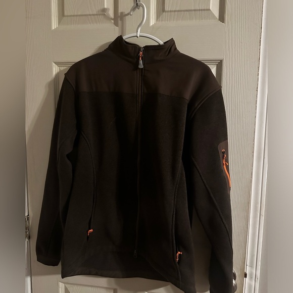Peter Millar Element brown fleece zip up jacket Sz S - Picture 1 of 5